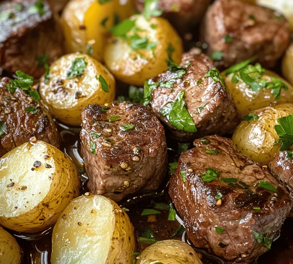 If you're searching for a quick yet irresistibly delicious meal option, look no further than Garlic Butter Steak Bites and Potatoes. This dish combines tender, juicy pieces of steak with creamy baby potatoes, all enveloped in a rich and savory garlic butter sauce. The result is a culinary experience that not only tantalizes your taste buds but also satisfies your hunger in a matter of minutes.