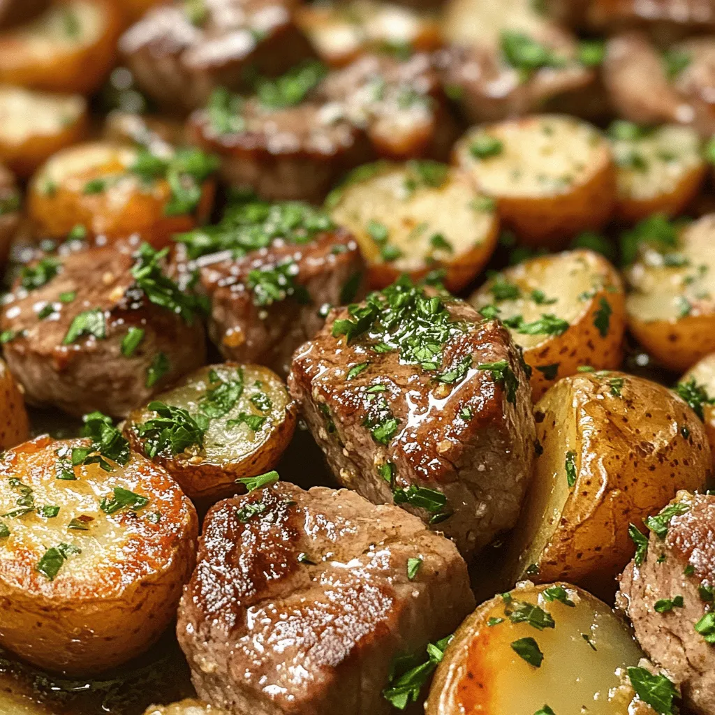 If you're searching for a quick yet irresistibly delicious meal option, look no further than Garlic Butter Steak Bites and Potatoes. This dish combines tender, juicy pieces of steak with creamy baby potatoes, all enveloped in a rich and savory garlic butter sauce. The result is a culinary experience that not only tantalizes your taste buds but also satisfies your hunger in a matter of minutes.