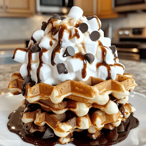 Imagine waking up on a lazy weekend morning, the sun streaming through the kitchen window, the aroma of something delicious wafting through the air. Now, picture that deliciousness being a plate of S’mores Waffles, a delightful twist on the beloved classic campfire treat. Combining the comforting flavors of breakfast with the nostalgic essence of S’mores, this recipe is perfect for family brunches, special occasions, or simply indulging yourself on a fun weekend.