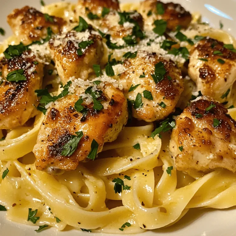 If you're in the mood for a dish that combines comfort, flavor, and ease of preparation, look no further than Garlic Butter Chicken Bites with Savory Creamy Parmesan Pasta. This delightful recipe marries tender, juicy chicken bites sautéed in garlic-infused butter with creamy pasta coated in rich Parmesan sauce. Ideal for a quick weeknight dinner or a special gathering, this dish is both satisfying and impressive.