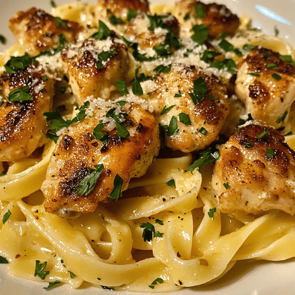 If you're in the mood for a dish that combines comfort, flavor, and ease of preparation, look no further than Garlic Butter Chicken Bites with Savory Creamy Parmesan Pasta. This delightful recipe marries tender, juicy chicken bites sautéed in garlic-infused butter with creamy pasta coated in rich Parmesan sauce. Ideal for a quick weeknight dinner or a special gathering, this dish is both satisfying and impressive.