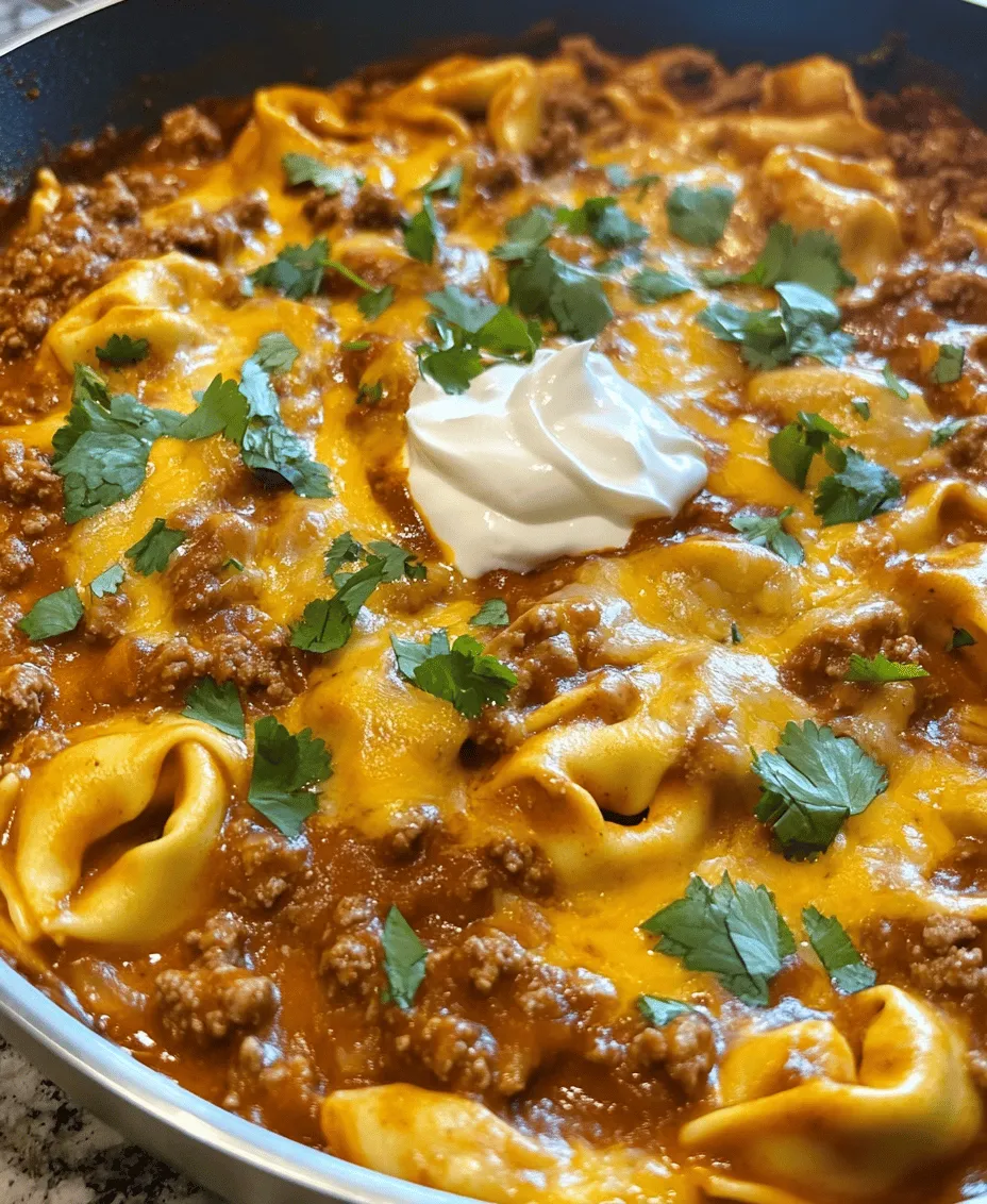 Cheesy Beef Enchilada Tortellini is a delightful fusion dish that brings together the best of Italian and Mexican cuisines. Imagine the al dente texture of tortellini enveloped in a rich, spicy beef filling, smothered in a creamy, cheesy sauce that sings with the vibrant flavors of enchilada seasoning. This recipe is not only a culinary adventure but also a practical solution for busy weeknight dinners, making it an ideal choice for families and food enthusiasts alike.