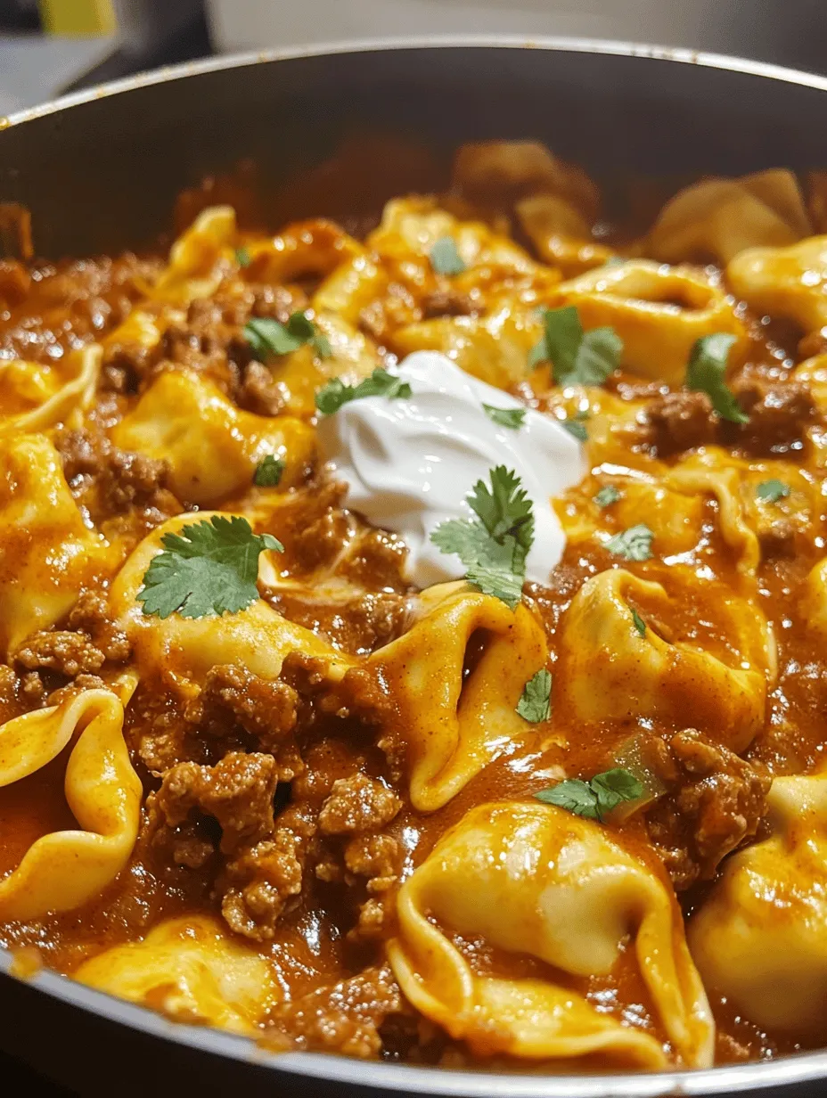 Cheesy Beef Enchilada Tortellini is a delightful fusion dish that brings together the best of Italian and Mexican cuisines. Imagine the al dente texture of tortellini enveloped in a rich, spicy beef filling, smothered in a creamy, cheesy sauce that sings with the vibrant flavors of enchilada seasoning. This recipe is not only a culinary adventure but also a practical solution for busy weeknight dinners, making it an ideal choice for families and food enthusiasts alike.