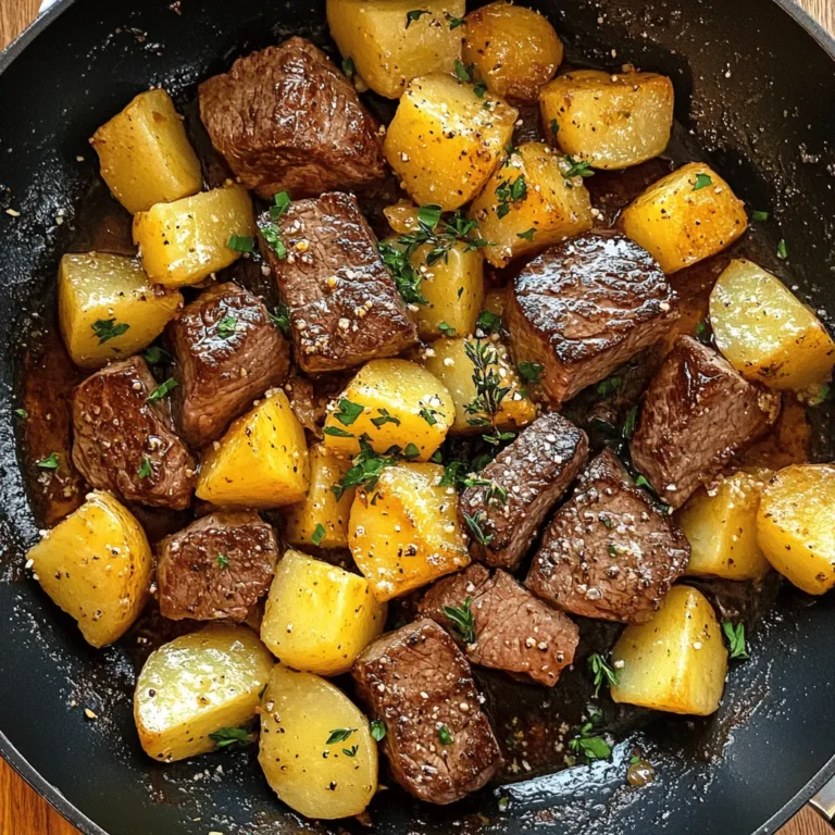 When it comes to hearty comfort food, few dishes can rival the mouthwatering combination of sizzling garlic butter steak and crispy potatoes. This recipe embodies the essence of home-cooked meals, offering a delightful balance of flavors and textures that is sure to please any palate. Imagine tender, juicy steak seared to perfection, accompanied by golden-brown potatoes infused with aromatic garlic butter; it’s a dish that not only satisfies hunger but also warms the soul.