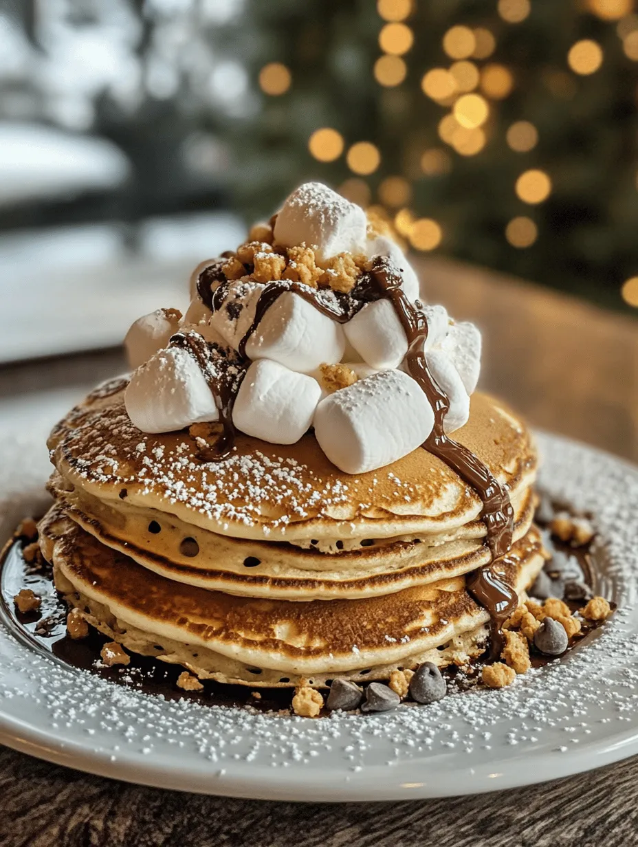 Imagine waking up to the sweet aroma of pancakes, with the nostalgic flavors of campfire S’mores wafting through your kitchen. The S’mores Pancakes Delight is more than just a breakfast; it’s an experience, a delightful fusion of two beloved treats that will transport you back to summer nights spent around the fire. These pancakes combine the gooeyness of melted marshmallows, the richness of chocolate, and the crunch of graham crackers, creating a heavenly breakfast that appeals to both the young and the young-at-heart.