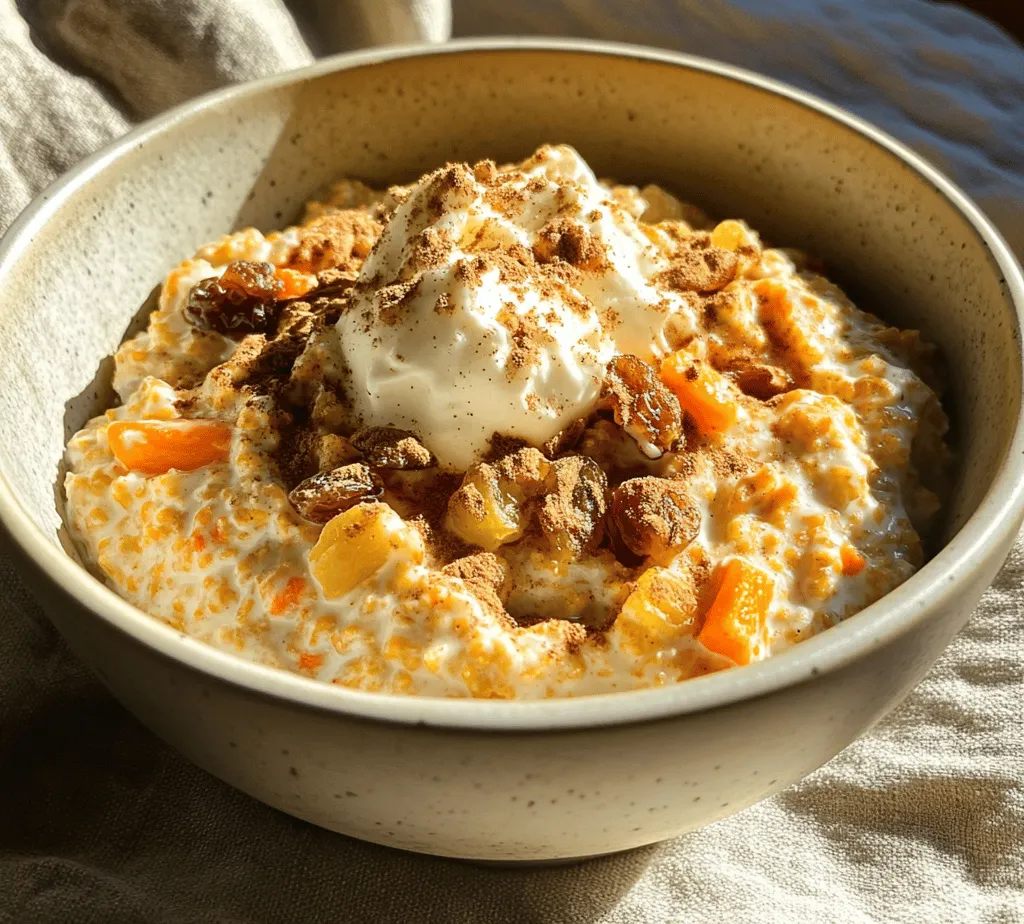 In recent years, oatmeal has emerged as a beloved breakfast staple, cherished for its simplicity and versatility. As health-conscious individuals and families look for quick yet nutritious meal options, oatmeal has solidified its place in kitchens around the world. This warm, comforting bowl of goodness is not just for traditionalists anymore; innovative recipes are transforming it into a delightful canvas for various flavors and textures. One such exciting variation is Carrot Cake Oatmeal—a delicious and healthy alternative that brings the flavors of traditional carrot cake into your morning routine.