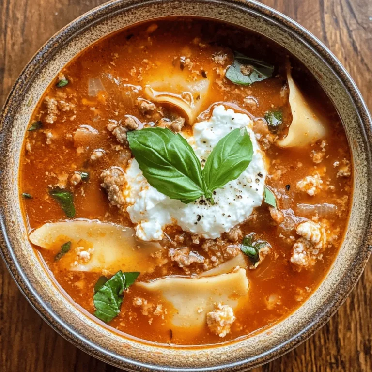 The foundation of any great soup is its base, and for lasagna soup, that means a rich and flavorful tomato base. Start by heating a large pot over medium heat and adding a tablespoon of olive oil to the pot. Once the oil is shimmering, toss in the diced onion. Sauté the onion until it becomes translucent, about 5-7 minutes. This process enhances the sweetness of the onions, which will be a lovely contrast to the acidity of the tomatoes.