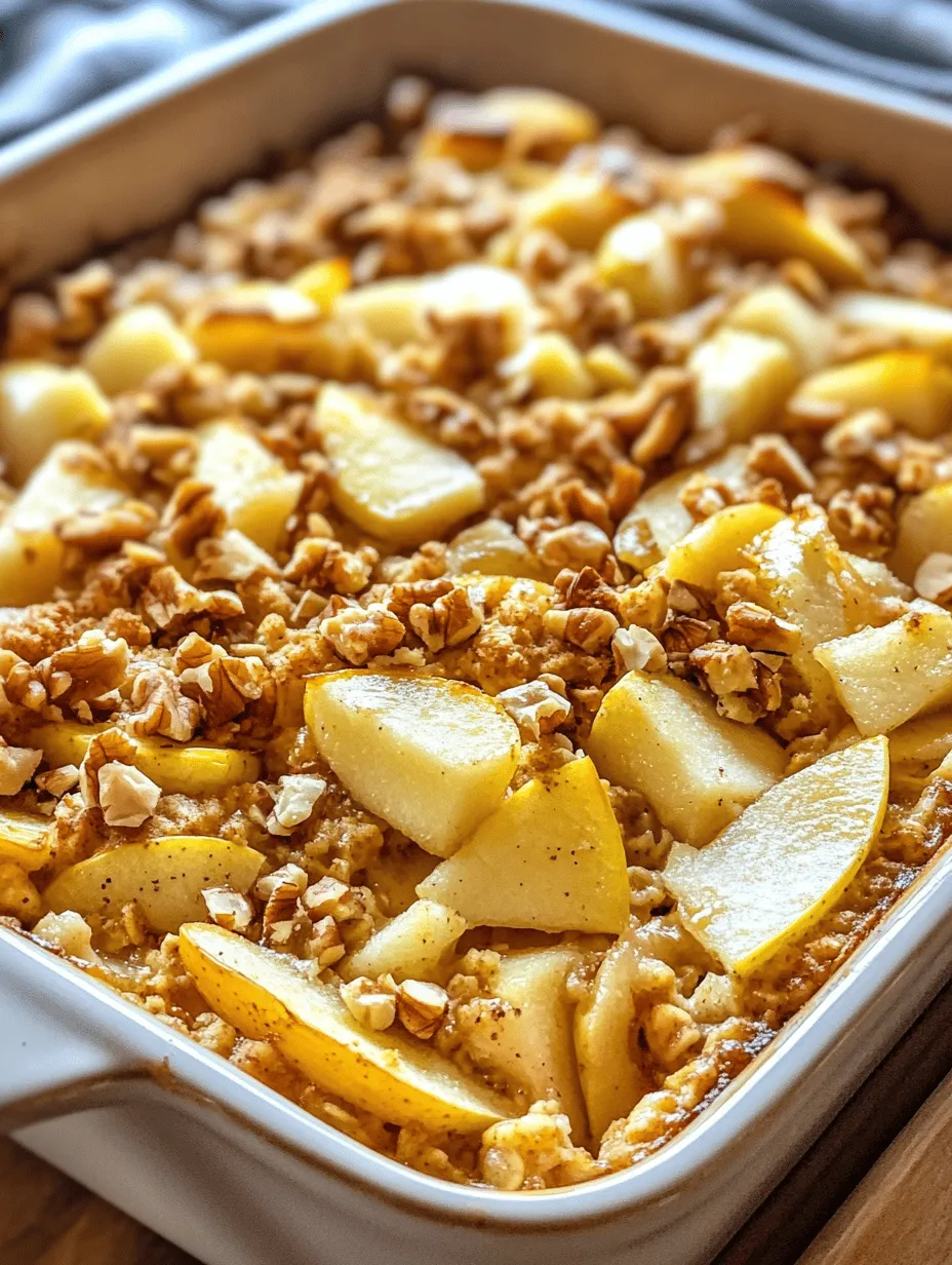 Start your day on a wholesome note with our Irresistible Healthy Apple Oatmeal Breakfast Bake. This delightful recipe combines the heartiness of oats with the natural sweetness of apples, making it a perfect breakfast option that is both nutritious and satisfying. Whether you're feeding a family or preparing meals for the week, this dish is versatile, easy to make, and is sure to please everyone at the table. Imagine waking up to the comforting aroma of baked oats and warm apples, a treat that not only fuels your body but also tantalizes your taste buds.