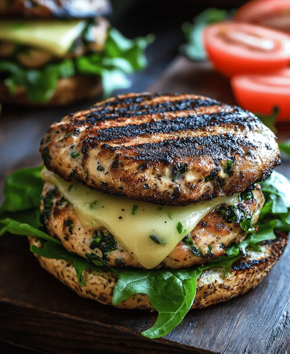In recent years, chicken burgers have surged in popularity as a healthier alternative to traditional beef patties. As more people seek nutritious and lean protein options, ground chicken has become a staple in many kitchens, offering a versatile and delicious option for burger enthusiasts. Among the myriad of chicken burger recipes available, the <strong>Creamy White Cheddar & Spinach Chicken Burger</strong> stands out as a unique twist on a classic favorite. This recipe not only provides a flavorful experience but also packs a nutritional punch, making it an excellent choice for health-conscious individuals and families.” /></p>
</p>
<h3>Importance of Thickness for Cooking Time and Juiciness</h3>
</p>
<p>When preparing your Creamy White Cheddar & Spinach Chicken Burgers, the thickness of your patties plays a crucial role in achieving the perfect balance between cooking time and juiciness. Ideally, your patties should be about 1 inch thick. This thickness allows for even cooking while retaining moisture and flavor. Thicker patties will take longer to cook through, so keep this in mind when timing your meal. If the patties are too thin, they may dry out quickly, resulting in a less satisfying bite. By maintaining the right thickness, you’ll ensure that your chicken burgers are juicy and bursting with flavor, a key characteristic of any great burger.</p>
</p>
<h3>Cooking the Patties: Achieving Golden Perfection</h3>
</p>
<p><strong>Comprehensive Instructions on Cooking Techniques</strong></p>
</p>
<p>Once your patties are formed, it’s time to cook them to golden perfection. You can either pan-fry or grill the patties, both methods yielding delicious results.</p>
</p>
<p><strong>Pan-Frying</strong>: This method is perfect for a crisp exterior. Heat a large skillet over medium-high heat and add a tablespoon of olive oil. Once the oil is shimmering, gently place the patties in the skillet, ensuring not to overcrowd the pan. Cook for 5-6 minutes on one side until a golden crust forms. Flip the patties and continue cooking for another 5 minutes or until they reach an internal temperature of 165°F (74°C). For added flavor, consider covering the skillet for the last few minutes to retain heat and moisture.</p>
</p>
<p><strong>Grilling</strong>: If you prefer that smoky flavor, grilling is the way to go. Preheat your grill to medium heat. Lightly oil the grates to prevent sticking. Place the patties on the grill, cooking for about 6-7 minutes on one side. Flip and grill for an additional 5-6 minutes. Keep a close eye on them to avoid flare-ups and ensure even cooking. Again, the goal is to reach an internal temperature of 165°F (74°C) for safety and optimal taste.</p>
</p>
<h3>Toasting the Buns: Enhancing the Burger Experience</h3>
</p>
<p>Toasting your burger buns is an essential step that elevates the overall experience. It not only adds crunch but also enhances the flavor of the bread, providing a delightful contrast to the creamy and savory chicken patty.</p>
</p>
<p><strong>Methods for Toasting Buns</strong>:</p>
</p>
<p>– <strong>Skillet Method</strong>: In the same skillet used for cooking the patties, reduce the heat to medium-low after removing the patties. Place the cut side of the buns down and toast for about 2-3 minutes until golden brown. You can add a little butter or olive oil for extra flavor.</p>
<p>– <strong>Oven Method</strong>: Preheat your oven to 350°F (175°C). Spread a thin layer of butter on the cut sides of the buns and place them on a baking sheet. Toast in the oven for about 5-7 minutes, watching closely to prevent burning.</p>
</p>
<p><strong>Options for Different Types of Buns</strong>: Depending on dietary preferences, you can choose from a variety of buns. Whole grain, gluten-free, or brioche buns are excellent alternatives that can cater to different dietary needs while still providing a firm base for your burger.</p>
</p>
<h3>Assembling the Burgers</h3>
</p>
<p><strong>Building the Perfect Burger Stack</strong>:</p>
</p>
<p>The art of assembling your burger is crucial to achieving a balanced flavor profile. Start with the bottom bun as your foundation. Place the perfectly cooked patty on the bun and follow it with a slice of fresh white cheddar cheese, allowing it to melt slightly from the heat of the patty.</p>
</p>
<p>Next, add a handful of fresh spinach leaves for a crisp texture and a burst of color. Layering is key, so consider adding sliced tomatoes and mashed avocado to enhance the flavor further. The creaminess of the avocado pairs beautifully with the chicken and cheddar. Top it all off with the other half of the bun.</p>
</p>
<p><strong>Suggestions for Additional Toppings</strong>:</p>
</p>
<p>– <strong>Lettuce</strong>: Adds a refreshing crunch.</p>
<p>– <strong>Tomato</strong>: Provides juiciness and acidity.</p>
<p>– <strong>Avocado</strong>: Offers creaminess and healthy fats.</p>
</p>
<p>Each of these toppings not only enhances the flavor but also adds nutritional value to your burger.</p>
</p>
<p><strong>Choosing the Right Sauce</strong>:</p>
</p>
<p>The sauce you choose can make or break your burger. For a creamy contrast that complements the white cheddar, consider sauces like ranch dressing or garlic aioli.</p>
</p>
<p>– <strong>Homemade Options</strong>: Making your own sauces can be simple and rewarding. Blend mayonnaise with garlic, lemon juice, and parsley for an easy garlic aioli.</p>
<p>– <strong>Store-Bought Options</strong>: If you’re short on time, many high-quality store-bought versions are available that can save you prep time while still delivering on flavor.</p>
</p>
<h3>Serving Suggestions</h3>
</p>
<p><strong>Ideal Side Dishes to Accompany the Burgers</strong>:</p>
</p>
<p>To create a well-rounded meal, consider serving your Creamy White Cheddar & Spinach Chicken Burgers with sides that complement their flavors. Sweet potato fries are an excellent choice, offering a sweet contrast and crispy texture that pairs well with the savory elements of the burger. Alternatively, a mixed green salad with a light vinaigrette can add freshness and balance to the meal.</p>
</p>
<p><strong>Tips for Creating a Well-Rounded Meal</strong>:</p>
</p>
<p>Aim for colorful and nutritious accompaniments. Incorporating a variety of vegetables not only makes your plate visually appealing but also boosts the overall nutritional profile of your meal. Think vibrant bell peppers, crisp cucumbers, and ripe cherry tomatoes.</p>
</p>
<h3>Presentation Tips for a Restaurant-Style Experience</h3>
</p>
<p>To impress your guests, consider the plating of the burger and sides. Use a large, clean plate to showcase your creation. Place the burger slightly off-center and arrange the fries or salad artfully around it. A sprinkle of fresh herbs on the plate can add a touch of elegance. For an extra touch, consider serving with a small side of the sauce for dipping.</p>
</p>
<h3>Nutritional Information</h3>
</p>
<p>Understanding the nutritional profile of your Creamy White Cheddar & Spinach Chicken Burgers can enhance your appreciation of the meal. A typical burger made following this recipe contains approximately:</p>
</p>
<p>– <strong>Calories</strong>: 450</p>
<p>– <strong>Protein</strong>: 35g</p>
<p>– <strong>Carbohydrates</strong>: 30g</p>
<p>– <strong>Fat</strong>: 20g</p>
</p>
<p><strong>Health Benefits of the Ingredients Used</strong>:</p>
</p>
<p>Using chicken breast as the base provides lean protein, while the addition of spinach adds essential vitamins and minerals. White cheddar offers calcium and a rich flavor without excessive calories. Compared to traditional beef burgers, these chicken burgers typically have lower fat content and fewer calories, making them a healthier option without sacrificing taste.</p>
</p>
<h3>Conclusion</h3>
</p>
<p>These Creamy White Cheddar & Spinach Chicken Burgers are not only delicious but also a healthier alternative to traditional beef burgers. With their juicy, flavorful patties and customizable toppings, they offer a delightful twist on a classic meal. By incorporating fresh ingredients and thoughtful preparation methods, you can enjoy a satisfying burger experience that doesn’t compromise on health.</p>
</p>
<p>We encourage you to try this recipe at home and explore the endless possibilities of flavors and toppings. Embrace the joy of cooking and the satisfaction of creating a meal that is both wholesome and indulgent. Enjoy the process of crafting flavorful dishes that bring joy to your dining table!</p>
<div id=