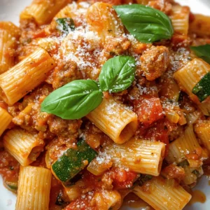 Rigatoni Delight is a vibrant and satisfying dish that exemplifies the best of Italian cuisine. Combining the hearty texture of rigatoni pasta with the robust flavors of Italian sausage, fresh zucchini, and juicy tomatoes, this dish is a delightful celebration of taste and health. The appeal of Rigatoni Delight lies in its ability to marry bold flavors and contrasting textures, creating a meal that is both comforting and invigorating.