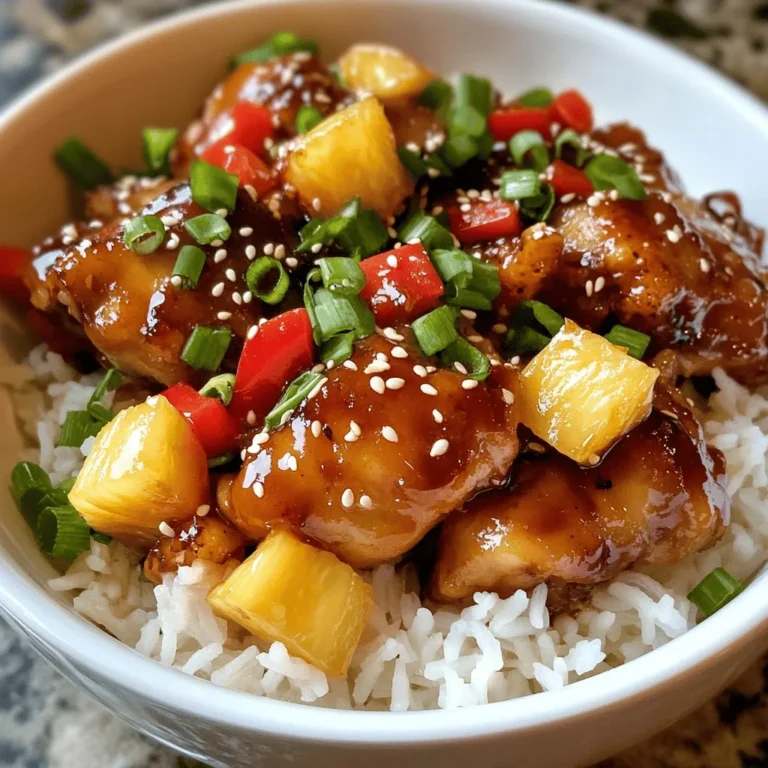 Sweet and Savory Pineapple Chicken is a delightful dish that perfectly marries the tropical sweetness of pineapple with the savory depth of succulent chicken. This dish has gained popularity not only for its vibrant flavors but also for its ability to transport your taste buds to a sunny beach paradise with every bite. The balance of sweet and savory elements creates a harmonious flavor profile that appeals to a wide range of palates, making it a favorite among families and food enthusiasts alike.