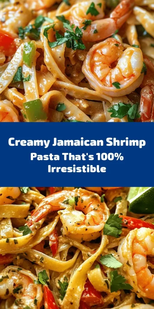 Indulge in the tropical flavors of Jamaican Shrimp Pasta—a perfect blend of Caribbean spices and creamy goodness. This dish combines succulent shrimp, vibrant vegetables, and a rich coconut milk sauce that clings to your favorite pasta. Easy to prepare, it's ideal for family dinners or special occasions. Bring the warmth of Jamaica to your table with this delicious recipe! #JamaicanShrimpPasta #PastaRecipes #CaribbeanCuisine #CookingAtHome #Foodie #DeliciousDinner