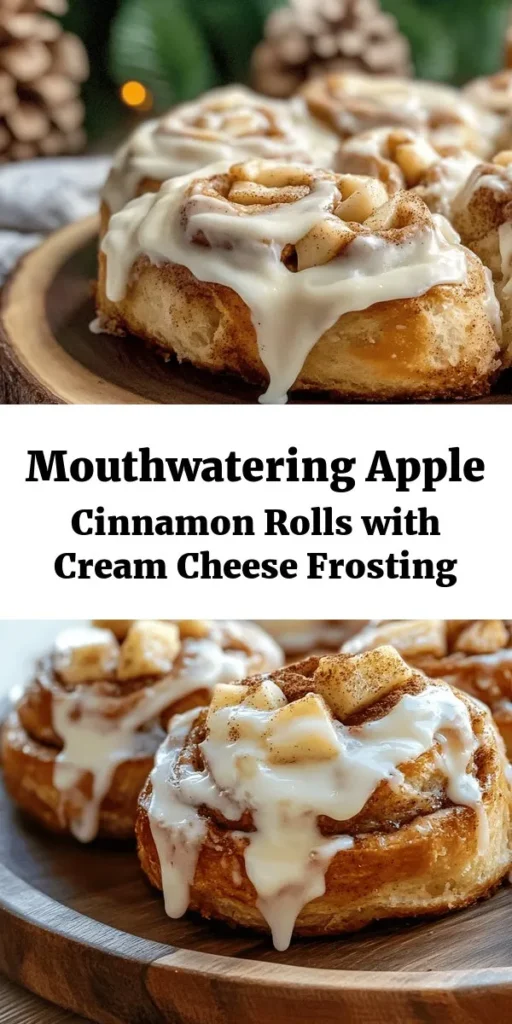 Indulge in the delightful experience of baking homemade Apple Cinnamon Rolls! This irresistible treat combines warm cinnamon, sweet apples, and a rich cream cheese frosting that will have everyone gathering around the table. Perfect for breakfast, brunch, or dessert, follow our step-by-step instructions to craft these gooey rolls from scratch. The heavenly aroma will fill your kitchen with comfort and joy. Start your baking adventure today! #AppleCinnamonRolls #Baking #HomemadeTreats #DessertRecipes #ComfortFood