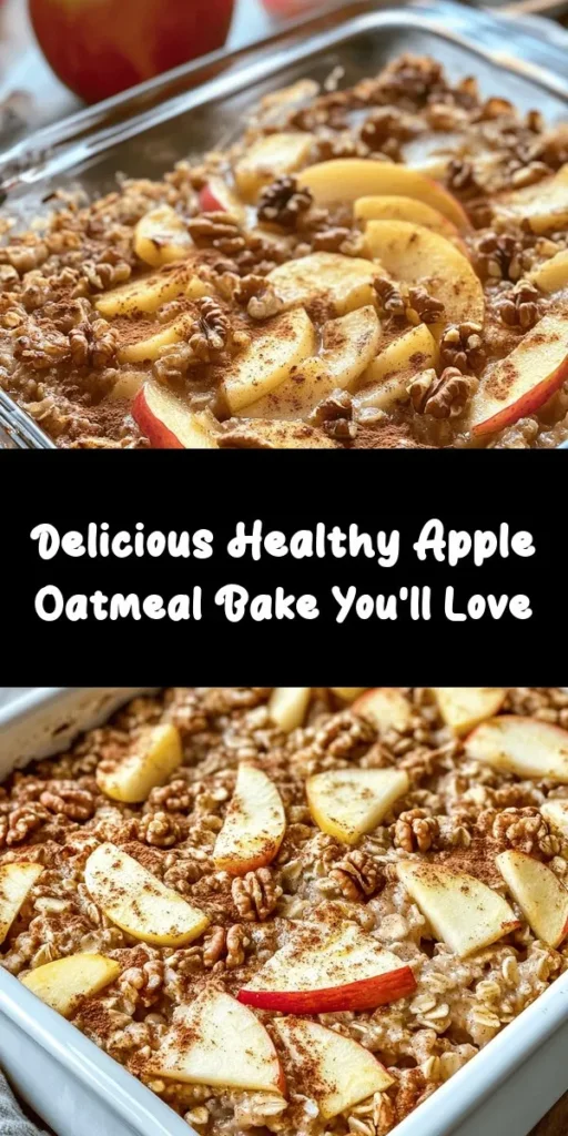 Start your day right with this Irresistible Healthy Apple Oatmeal Breakfast Bake! Packed with rolled oats, fresh apples, and wholesome ingredients, it’s an easy and nutritious way to fuel your morning. Perfect for meal prep or a family breakfast, this bake offers a delightful combination of flavors and textures. Bake it, slice it, and enjoy the warm, comforting goodness that supports your health goals! #HealthyBreakfast #OatmealBake #AppleRecipe #MealPrep #CleanEating #BreakfastIdeas