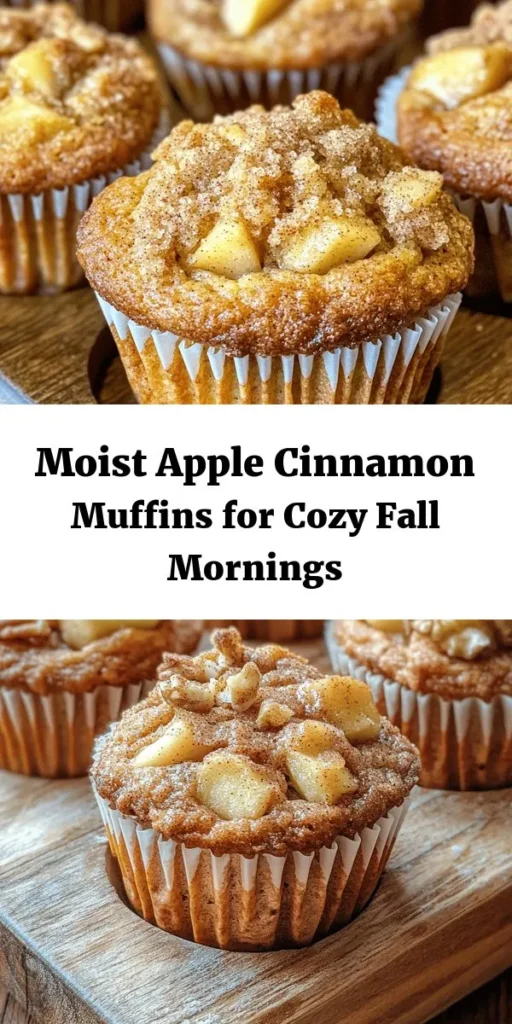 Warm up your fall mornings with these Irresistible Moist Apple Cinnamon Muffins! Bursting with the flavors of fresh apples and comforting cinnamon, these muffins are perfect for breakfast or an afternoon treat. Easy to make and full of nostalgic flavors, they’ll have everyone gathering around the table. Enjoy them fresh from the oven or save some for later! Bake a batch today and savor the season! #AppleCinnamonMuffins #Baking #FallRecipes #MuffinLove #HomemadeTreats