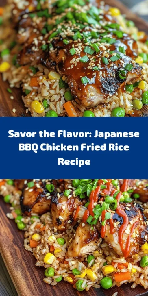 Discover the tantalizing flavors of Savory Japanese BBQ Chicken Fried Rice! This easy recipe transforms simple ingredients like marinated chicken, leftover rice, and colorful veggies into a delicious, fragrant dish perfect for any occasion. Not only is it a fantastic way to use up leftovers, but it also showcases the beautiful balance of Japanese cuisine. Dive into this culinary adventure and elevate your weeknight dinners! #JapaneseCuisine #FriedRice #BBQChicken #ComfortFood #HomeCooking #CulinaryJourney #Foodie