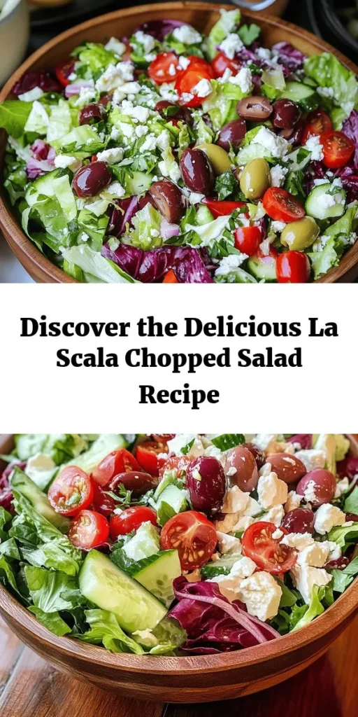 Discover the delicious La Scala Chopped Salad, a culinary classic that has won over salad enthusiasts worldwide. Bursting with fresh vegetables and vibrant flavors, this dish is perfect for any meal. Learn how to recreate this iconic salad at home with tips on ingredient selection, preparation, and dressing. Elevate your salad game and enjoy a nutritious, satisfying experience. Perfect for gatherings or a light lunch! #ChoppedSalad #HealthyEating #SaladRecipe #LaScala #HomeCooking #Foodie