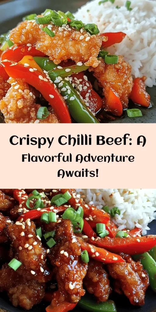 Discover the mouthwatering Crispy Chilli Beef Delight! This vibrant dish combines crispy beef with a sweet and spicy chili sauce, complemented by fresh vegetables like bell peppers and onions. Perfect for weeknight dinners or special occasions, it's a versatile meal that can cater to various dietary preferences. Learn how to make this delicious and satisfying dish with our easy-to-follow recipe! #CrispyChilliBeef #AsianCuisine #Foodie #DinnerIdeas #Yummy