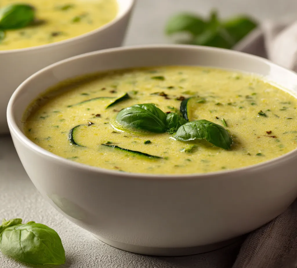 Zucchini Bliss: Creamy Crockpot Soup is a delightful dish that captures the essence of creamy textures and rich flavors in a wholesome, health-conscious manner. This soup offers a unique blend of fresh zucchini, aromatic herbs, and a touch of creaminess that will warm your heart and soothe your soul. Its vibrant green color is visually appealing, making it an inviting option for lunch or dinner.