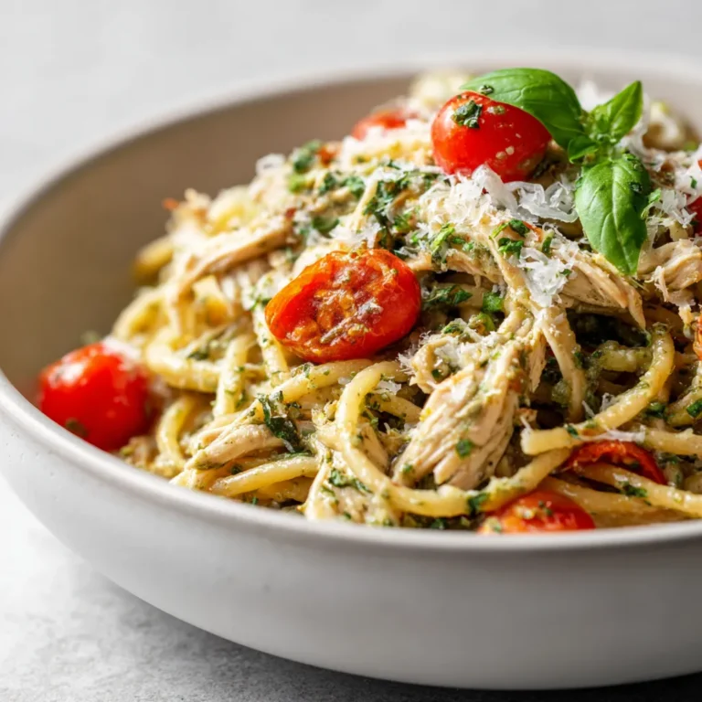 The Slow Cooker Chicken Pesto Pasta Delight is an excellent option for those hectic weeknights when you desire a scrumptious meal but lack the time for extensive cooking. This dish harmoniously marries tender, juicy chicken with the vibrant, fresh flavors of basil pesto. The result is a creamy pasta dish that caters to a variety of palates, making it a crowd-pleaser for families and friends alike. The slow cooker’s capabilities mean you can set it and forget it, allowing intricate flavors to meld without constant supervision in the kitchen.