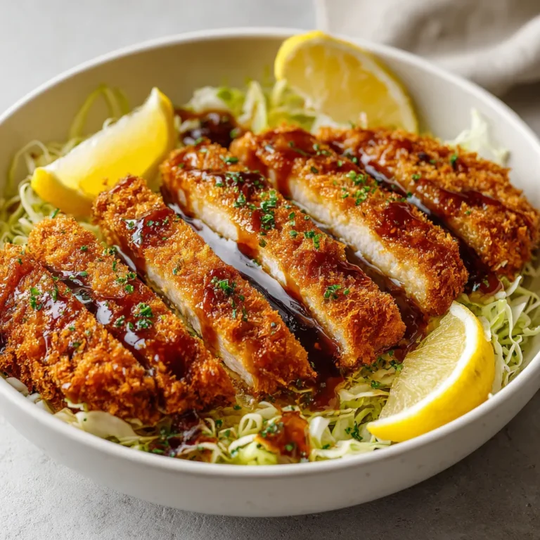 Salmon Katsu Delight is an enticing fusion dish that combines the richness of perfectly cooked salmon with the crispy, satisfying texture of traditional katsu. The marriage of these elements creates a dish that is not only delicious but also visually stunning, making it an excellent choice for various occasions—from casual family dinners to celebratory gatherings. The contrasting flavors of the flaky salmon, complemented by the crunch of panko breadcrumbs, provide a delightful experience for the palate.