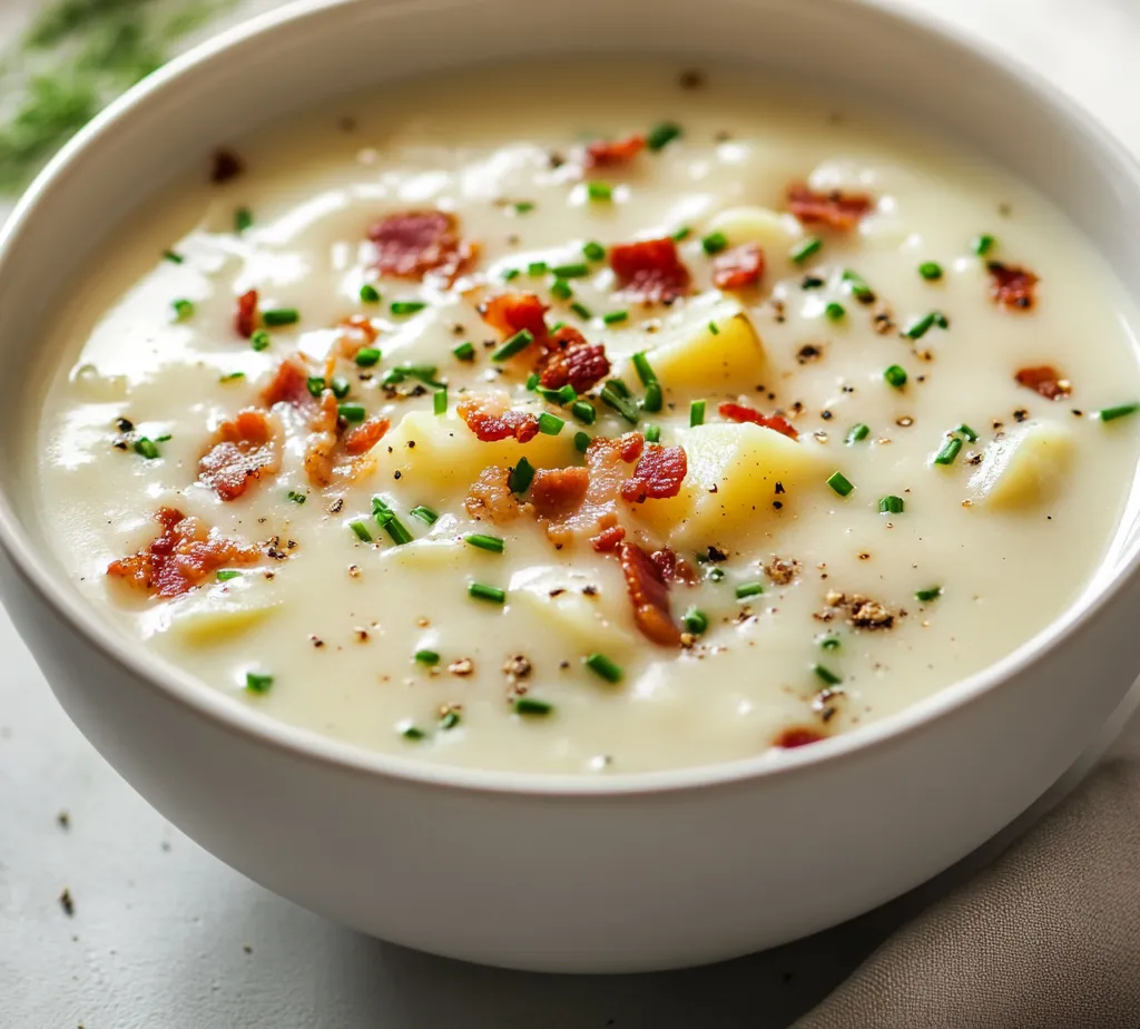 Delve into the heartwarming world of German cuisine with this delightful German Potato Soup. Known for its creamy texture and comforting flavors, this dish is a perfect embodiment of hearty cooking. Made primarily from Yukon Gold potatoes, aromatic vegetables, and a rich broth, this soup promises a satisfying meal that encapsulates the essence of comfort food. Each spoonful warms not just the body but the soul, making it an ideal choice on chilly days, or even perfect for a cozy night in with loved ones.
