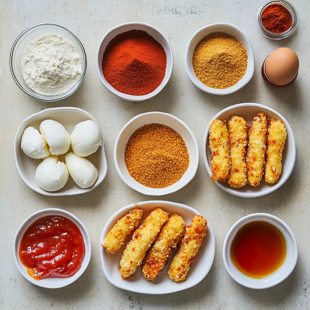 Nashville Hot Bacon-Wrapped Mozzarella Sticks are an irresistible fusion of flavor and texture that combines the warmth of gooey cheese with the delightfully crispy crunch of bacon. Inspired by the fiery kick of Nashville hot chicken, these mozzarella sticks immerse your palate in a decadent experience that is as much about the spice as it is about the cheese. They offer a flavor-packed punch that will make your taste buds dance with joy.