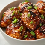 Sweet Chili Chicken Delight is a delicious dish that beautifully marries the flavors of sweet and savory, thanks to its rich marinade that features sweet chili sauce, soy sauce, and a touch of rice vinegar. This dish is an excellent choice for a comforting family meal or an impressive dish for entertaining friends. The succulent chicken thighs, after absorbing the wonderful marinade, emerge tender and juicy from the oven, boasting a glorious golden-brown crust from the initial searing.