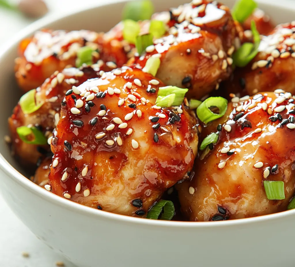 Sweet Chili Chicken Delight is a delicious dish that beautifully marries the flavors of sweet and savory, thanks to its rich marinade that features sweet chili sauce, soy sauce, and a touch of rice vinegar. This dish is an excellent choice for a comforting family meal or an impressive dish for entertaining friends. The succulent chicken thighs, after absorbing the wonderful marinade, emerge tender and juicy from the oven, boasting a glorious golden-brown crust from the initial searing.