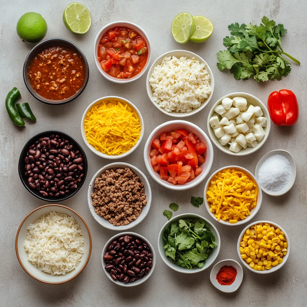 Dive into the flavors of a One-Pan Taco Skillet Fiesta, where ease meets deliciousness. This dish marries the classic comforts of tacos with the convenience of a one-pan meal, making it an ideal choice for busy weeknights or cozy get-togethers. With a vibrant combination of seasoned ground meat, vegetables, and rice, every bite delivers a fiesta's worth of taste and texture.