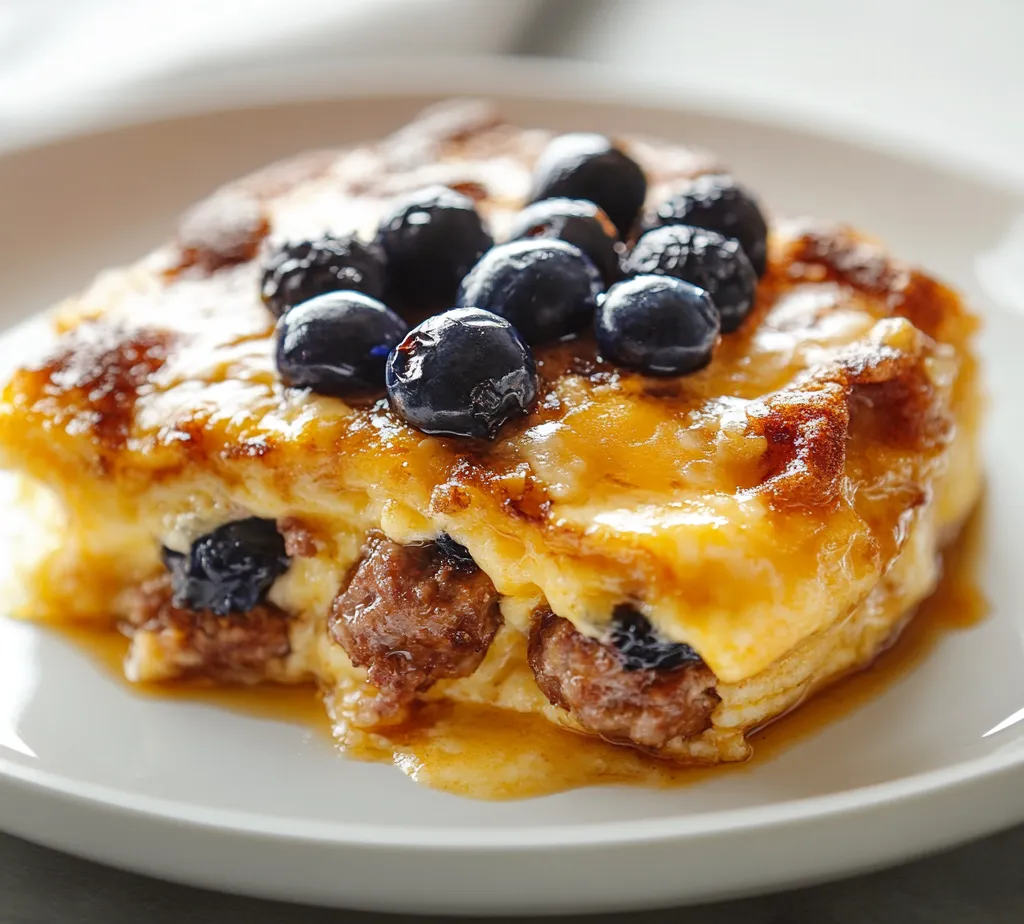 Heavenly Pancake Sausage Bake is a delightful dish that combines the fluffy goodness of pancakes with the savory flavor of breakfast sausage. This innovative recipe brings together the best of both worlds—sweet and savory ingredients that appeal to both kids and adults alike. With a rich pancake base layered with crumbled sausage and gooey cheddar cheese, this dish is perfect for brunch gatherings or a cozy family breakfast. The unique combination of flavors and textures makes this bake a satisfying and filling meal that will leave everyone asking for seconds.