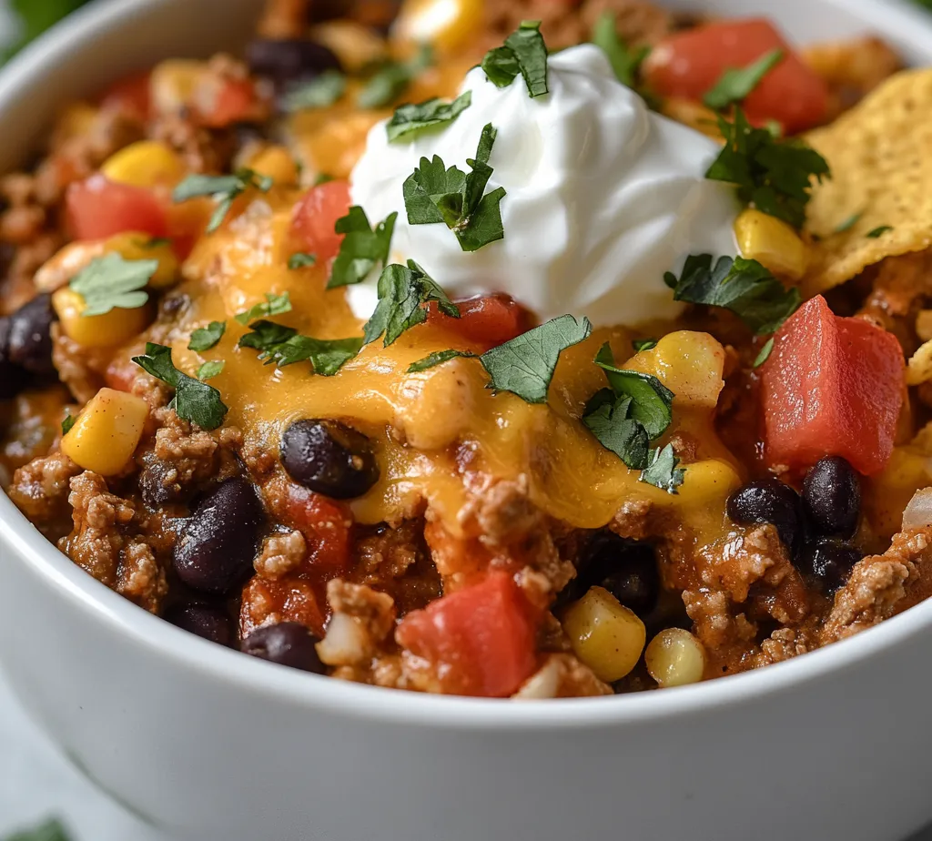 The Slow Cooker Taco Casserole Extravaganza is a delightful dish that harmonizes the savory flavors of taco night with the convenience of slow cooking. This casserole showcases a luscious blend of ground meat, beans, corn, and cheese, all cooked together to create a comforting meal that is sure to satisfy even the pickiest eaters. Whether you're gathering with friends for casual game night or preparing a family dinner after a bustling day, this recipe stands out as an easy and delicious option.