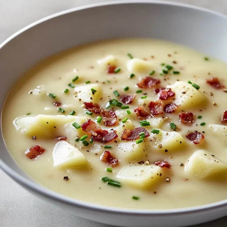Delve into the heartwarming world of German cuisine with this delightful German Potato Soup. Known for its creamy texture and comforting flavors, this dish is a perfect embodiment of hearty cooking. Made primarily from Yukon Gold potatoes, aromatic vegetables, and a rich broth, this soup promises a satisfying meal that encapsulates the essence of comfort food. Each spoonful warms not just the body but the soul, making it an ideal choice on chilly days, or even perfect for a cozy night in with loved ones.