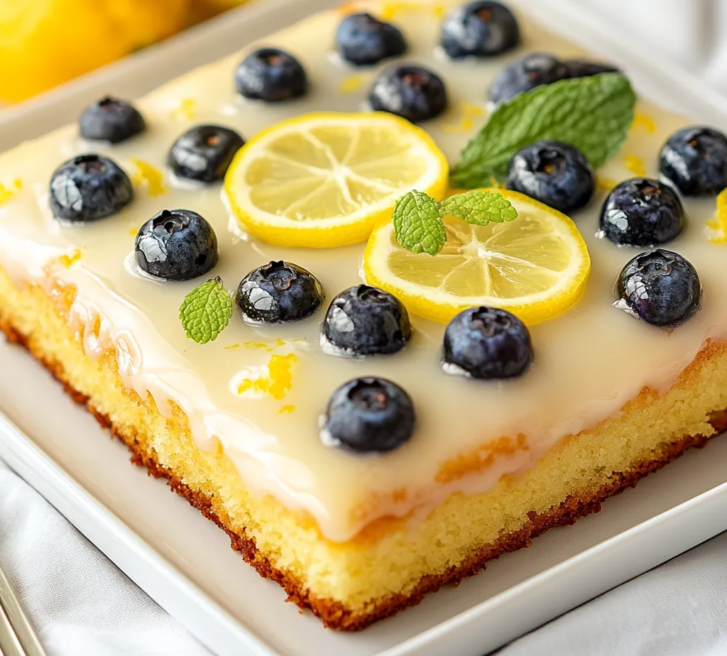 The Lemon Blueberry Bliss Sheet Cake is a vibrant and delightful dessert that perfectly marries the tartness of fresh lemon with the sweetness of blueberries. This cake has a light and fluffy texture, making it an ideal treat for any gathering, from casual get-togethers to formal celebrations. The refreshing citrus notes paired with juicy blueberries create a flavor profile that is both uplifting and satisfying, leaving an impression on everyone's taste buds.