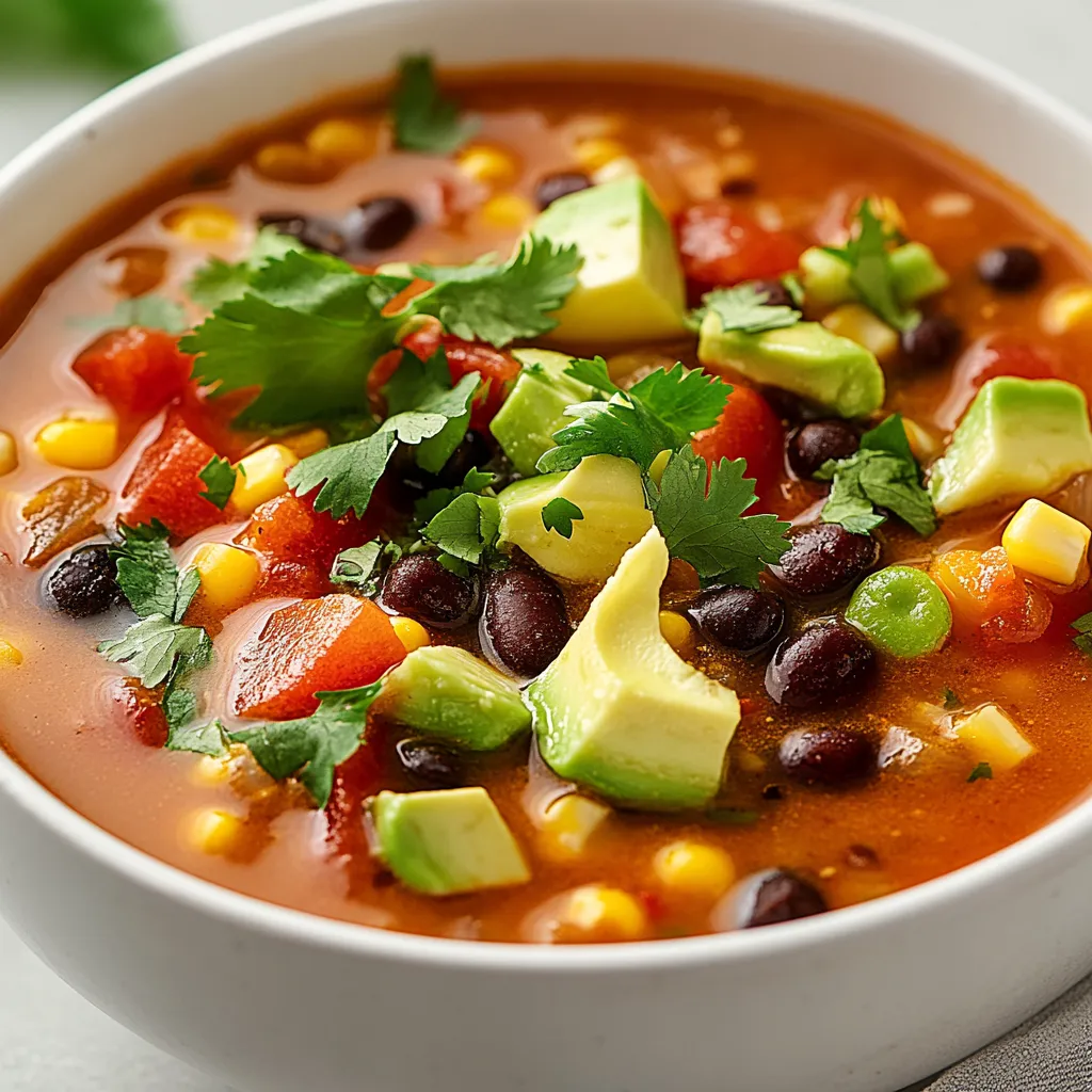Spicy Poblano Pepper Soup is a vibrant and hearty dish that captures the essence of bold flavors and wholesome ingredients. The roasted poblano peppers impart a distinctive smokiness, which beautifully complements the sweetness of corn and the earthiness of black beans. This vegetarian soup not only brings warmth to your table but also packs a punch of flavor that pleases both spice lovers and those seeking comfort food.