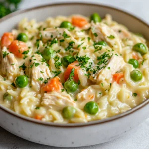 Creamy Chicken Pot Pie Orzo Delight is an enticing twist on the classic comfort food we all know and love. This dish combines the rich, comforting flavors of chicken pot pie with the pleasant texture of orzo pasta, creating a satisfying meal that's perfect for any occasion. Ideal for chilly evenings or family dinners, this creamy concoction is sure to warm hearts and tummies alike.