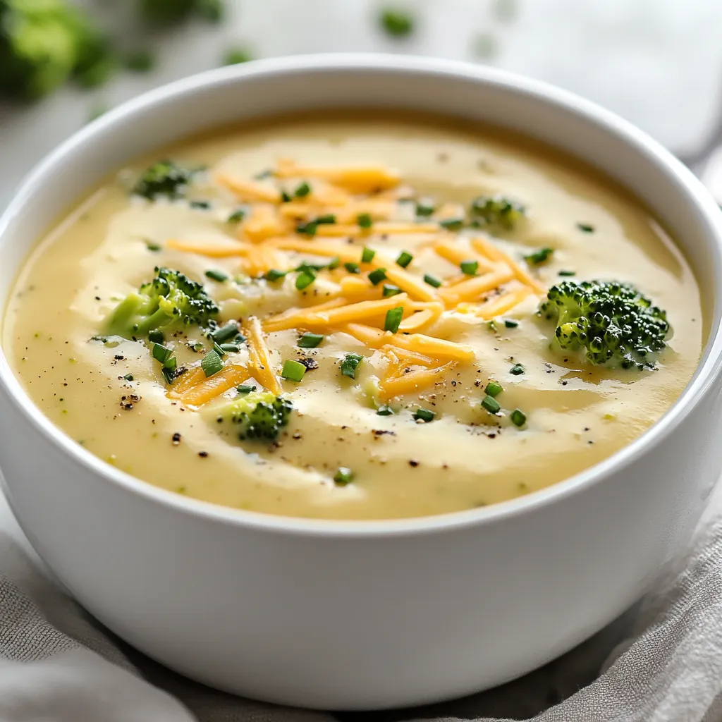 Creamy Broccoli and Potato Cheddar Soup is a comforting and nutritious dish that brings together the vibrant flavors of broccoli and the rich, sharp taste of cheddar cheese. This delightful soup is perfect for chilly days when you need something warm and filling. With its creamy texture and a fantastic blend of ingredients, it serves as a hearty meal that can be whipped up in just 40 minutes. The combination of earthy potatoes with the fresh crunch of broccoli provides not only a satisfying dish but also a colorful presentation that is sure to please family and friends alike.