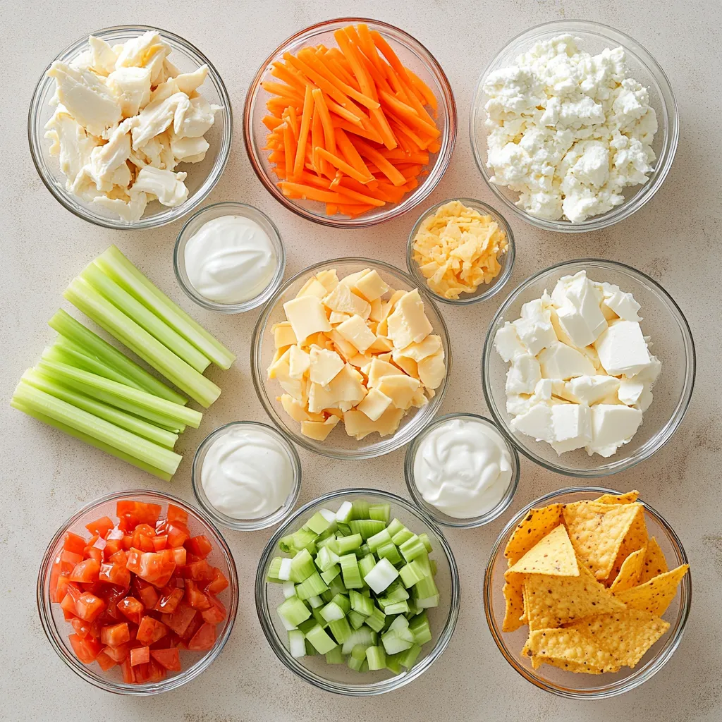 Creamy Buffalo Chicken Dip is a beloved appetizer that has gained a formidable reputation in the realm of gatherings and game day menus. Its rich blend of flavors, highlighted by the zesty kick of buffalo sauce, creamy texture from cheeses, and savory notes from chicken, creates an irresistible dip that is perfect for any social setting. This dip is not only delicious but also incredibly versatile, making it an ideal accompaniment to a variety of snacks such as tortilla chips, celery sticks, and carrot sticks.