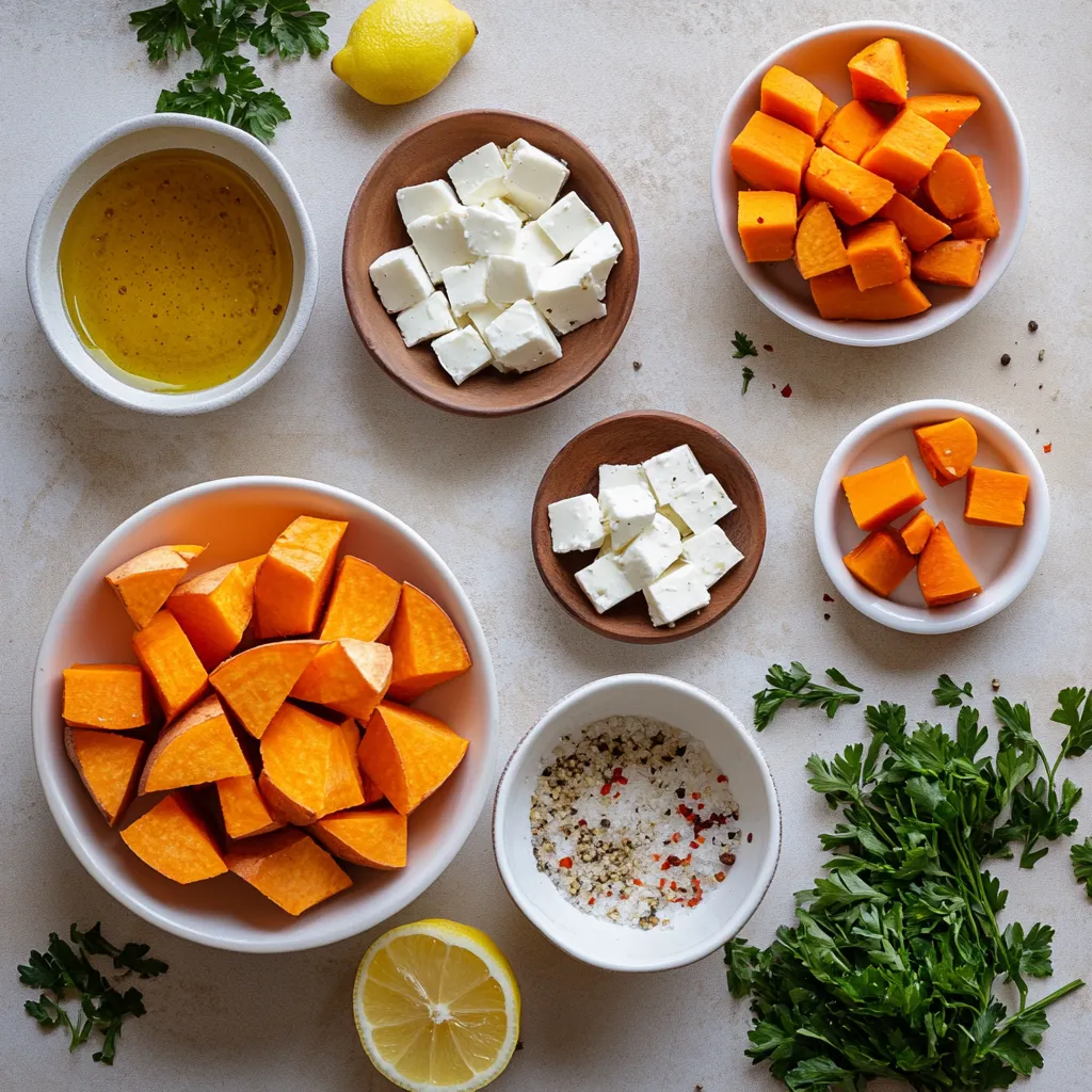 Honey and Feta Sweet Potato Rounds are a delightful treat that perfectly combines sweet and savory flavors. These rounds feature the natural sweetness of roasted sweet potatoes, topped with the creamy, tangy goodness of feta cheese mixed with honey and lemon juice. Ideal for gatherings or simple family dinners, this dish can serve as a flavorful appetizer or a satisfying side. The vibrant colors and textures make it a showstopper on any table.