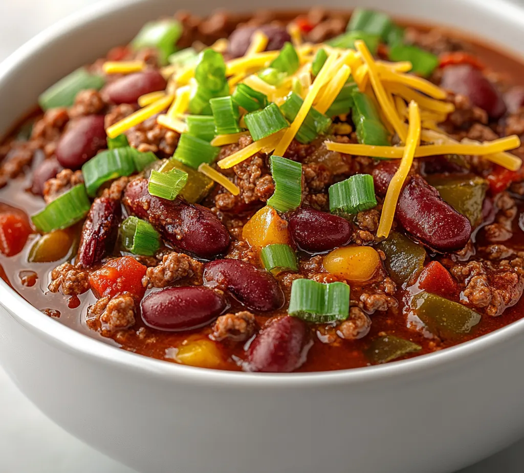 Chili has long been a beloved dish, cherished for its rich and hearty flavor that warms both heart and soul. This Robust Slow-Cooked Chili Delight is no exception, offering a delightful combination of textures and tastes that make it a perfect comfort food. It's a dish that comes alive through the magic of slow cooking, allowing the ingredients to meld and develop deeper flavors over time. Whether you're gathering friends for a game night or enjoying a cozy evening in, this chili stands out as a satisfying main course that everyone will relish.