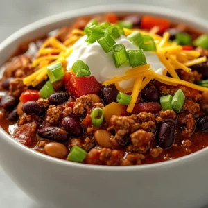 Slow cooking is a culinary technique that allows flavors to meld and develop over extended periods, resulting in deeply satisfying meals. The Hearty Slow-Cooked Chili Delight is a perfect embodiment of this method, showcasing vibrant vegetables, tender meat, and a medley of spices that create a warm and inviting dish. This chili is the ultimate comfort food, ideal for chilly evenings or gatherings with family and friends. Its rich and robust flavor profile not only satiates hunger but also warms the heart—a simple dish that resonates with comfort.