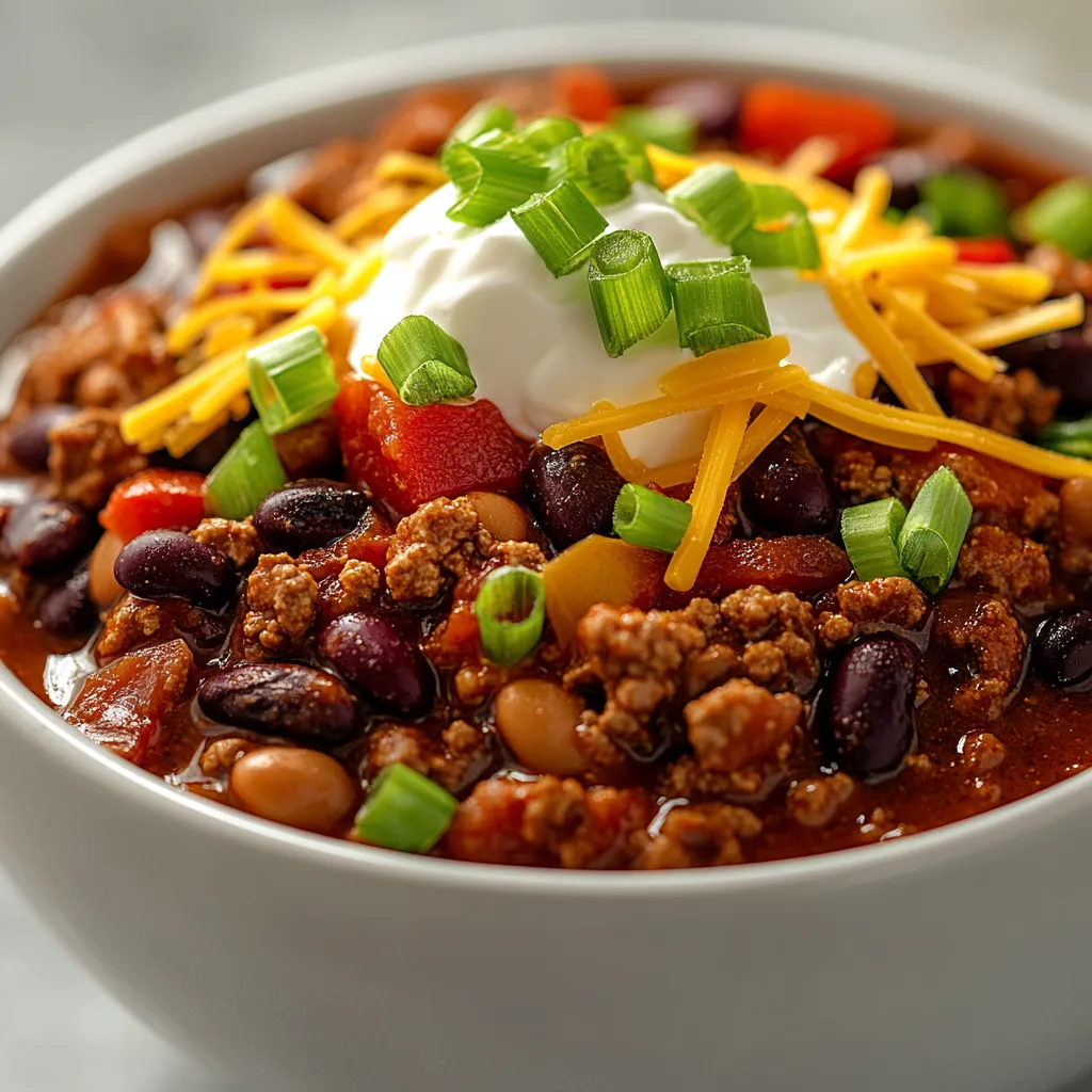 Slow cooking is a culinary technique that allows flavors to meld and develop over extended periods, resulting in deeply satisfying meals. The Hearty Slow-Cooked Chili Delight is a perfect embodiment of this method, showcasing vibrant vegetables, tender meat, and a medley of spices that create a warm and inviting dish. This chili is the ultimate comfort food, ideal for chilly evenings or gatherings with family and friends. Its rich and robust flavor profile not only satiates hunger but also warms the heart—a simple dish that resonates with comfort.