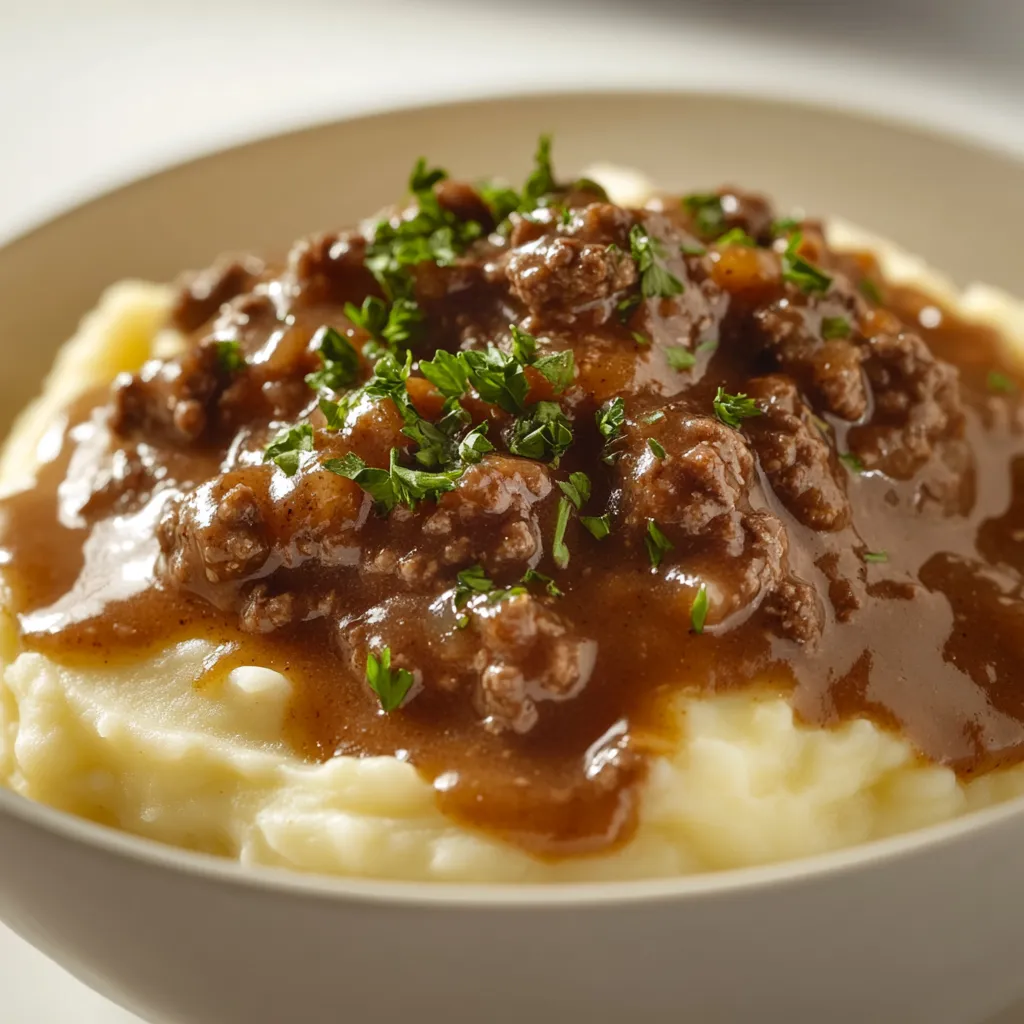 The enticing aroma of savory ground beef and rich gravy rising from the stovetop captivates the senses, making it a perfect dish for a comforting family meal. This recipe for Savory Ground Beef and Gravy Delight served over creamy mashed potatoes elevates classic comfort food to greater heights. With a balance of flavors and textures, this dish is not only satisfying but also quick to prepare, making it ideal for busy weeknight dinners.
