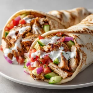 Chicken Shawarma is a beloved dish that hails from the rich culinary traditions of the Mediterranean and the Middle East. This flavorful wrap is not only a staple in street food culture but has also gained immense popularity across various dining settings around the world. The combination of spiced, marinated chicken, fresh vegetables, and a creamy garlic sauce makes for an irresistible meal that is both satisfying and delicious.