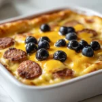 Heavenly Pancake Sausage Bake is a delightful dish that combines the fluffy goodness of pancakes with the savory flavor of breakfast sausage. This innovative recipe brings together the best of both worlds—sweet and savory ingredients that appeal to both kids and adults alike. With a rich pancake base layered with crumbled sausage and gooey cheddar cheese, this dish is perfect for brunch gatherings or a cozy family breakfast. The unique combination of flavors and textures makes this bake a satisfying and filling meal that will leave everyone asking for seconds.