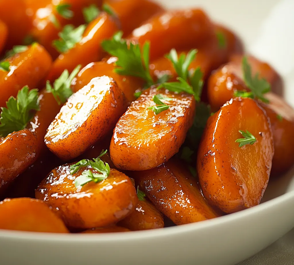 Brown sugar glazed carrots are a delightful side dish that marries the natural sweetness of carrots with the rich, caramel-like flavor of brown sugar. This simple yet elegant recipe elevates the humble carrot into a sweet and savory delight that can complement a variety of main dishes. The shine and gloss from the glaze, along with the warm hues of cooked carrots, make for a visually appealing presentation on any dining table.