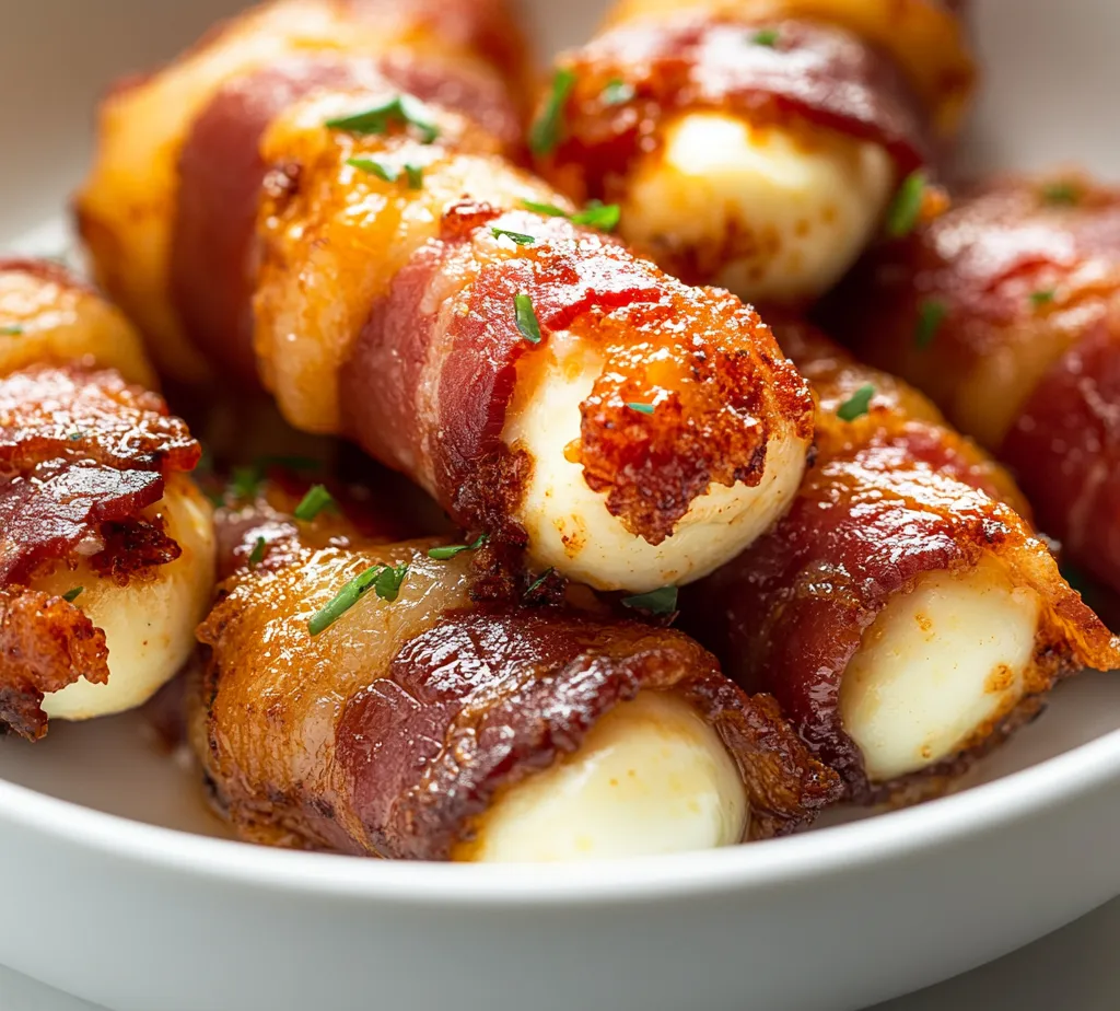 Nashville Hot Bacon-Wrapped Mozzarella Sticks are an irresistible fusion of flavor and texture that combines the warmth of gooey cheese with the delightfully crispy crunch of bacon. Inspired by the fiery kick of Nashville hot chicken, these mozzarella sticks immerse your palate in a decadent experience that is as much about the spice as it is about the cheese. They offer a flavor-packed punch that will make your taste buds dance with joy.