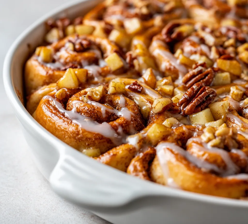 This Heavenly Apple Pecan Cinnamon Roll Bake is a delightful fusion of flavors, combining the sweetness of cinnamon rolls with the tartness of apples and the crunch of pecans. Every bite offers a comforting blend of warm spices and textures that evoke a sense of home. Whether enjoyed as a brunch centerpiece or a cozy dessert, this recipe showcases comforting ingredients that come together to create a warm and inviting dish. The cinnamon rolls provide a fluffy base, while the juicy apples and crunchy pecans elevate the flavors, making it a perfect choice for gathering loved ones around the table.