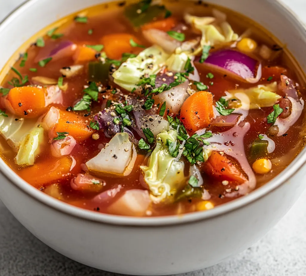 Explore the delicious and nutritious world of Cabbage Soup, a dish packed with vegetables and flavor, perfect for those seeking a healthier lifestyle. This hearty soup is not only easy to prepare but also offers numerous health benefits thanks to its rich assortment of ingredients. Cabbage, being the star of the dish, provides a unique combination of crunch and softness, while other vegetables amplify the taste, creating a medley of flavors that are both comforting and revitalizing.