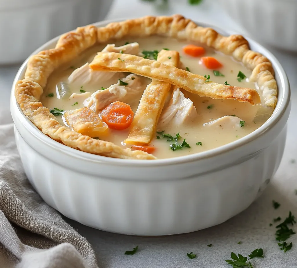 Understanding the warmth and comfort that a good soup brings, especially during chilly days, cozy Chicken Pot Pie Soup emerges as a perfect solution. This dish encapsulates the essence of hearty meals, blending savory chicken with vegetables in a creamy broth, all topped off with crispy pie crust or puff pastry strips for that signature touch. It presents a delightful way to enjoy the classic flavors of chicken pot pie in a new, inviting format.